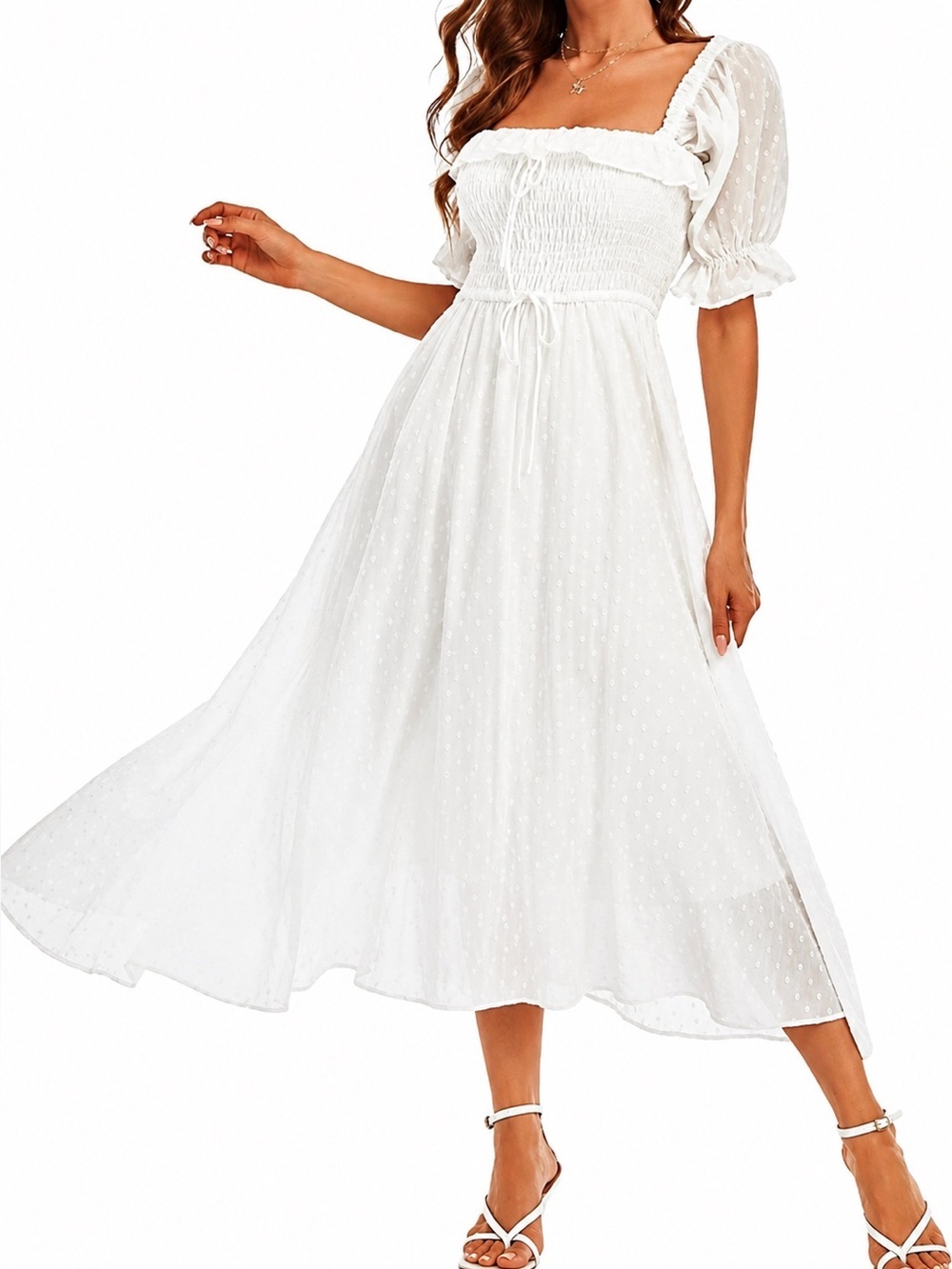 R. Yiposha white off the shoulder maxi dress, XXL